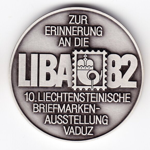 1982 Vaduz Switzerland Medal (b126) - Picture 2 of 2